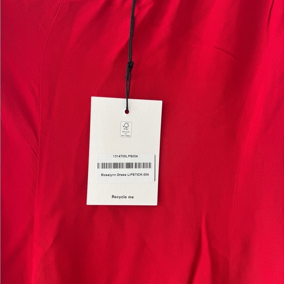 REFORMATION NWT Rosalynn Red Dress 4 - Picture 10 of 12